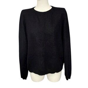 Vintage Studio 121 100% Cashmere Black Long Sleeve Pullover Sweater Women's L